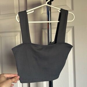H&M Grey Cropped Top